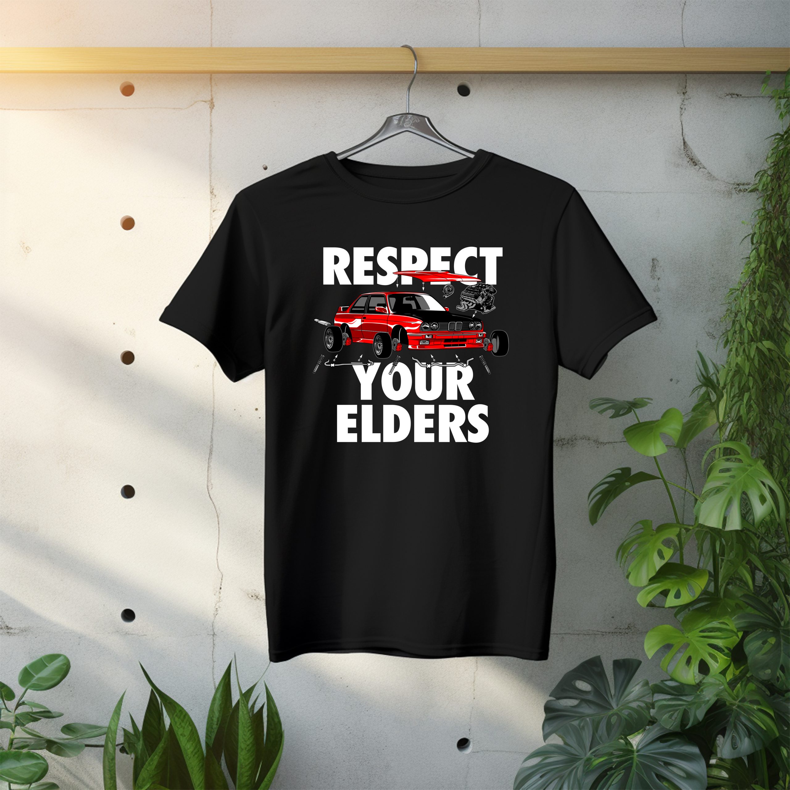 Tricou baieți BMW e30 "Respect Your Elders"